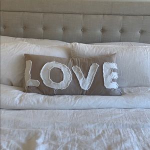 LOVE Lumbar Throw Pillow 26 x 14